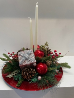 Artificial Christmas Table Arrangements