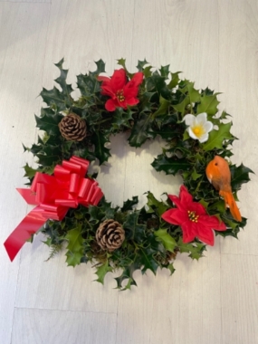 Fresh Moss & Holly Wreath